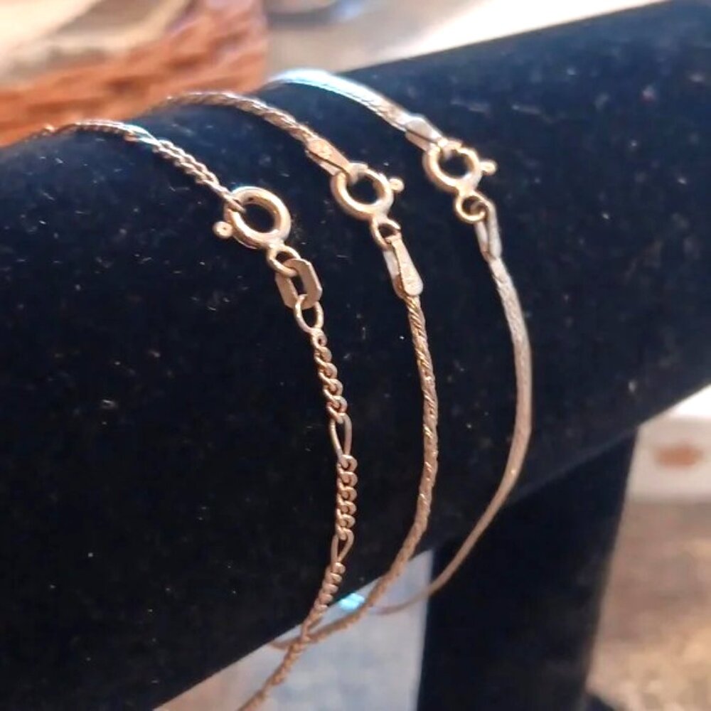 Three Sterling Silver Bracelets - image 2